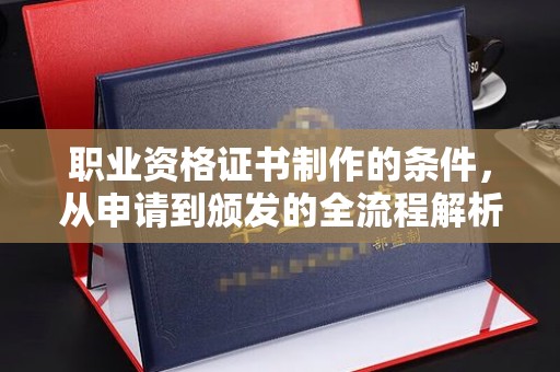 滨湖职业资格证书制作的条件，从申请到颁发的全流程解析